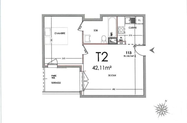 Appartement F2 à vendre - 2 pièces - 42.11 m2 - BESSANCOURT - 95 - ILE-DE-FRANCE - Century 21 Montoit Appartement F2 à vendre - 2 pièces - 42.11 m2 - BESSANCOURT - 95 - ILE-DE-FRANCE - Century 21 Montoit